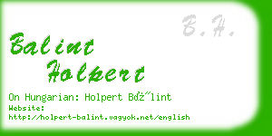 balint holpert business card